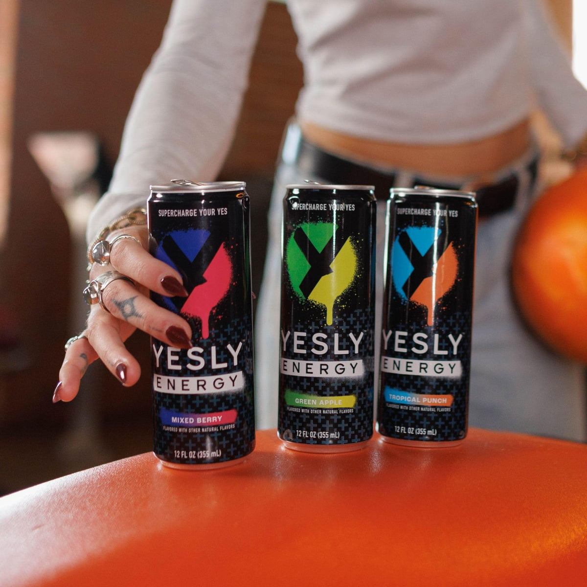 Yesly Energy Drink mixed berry splash conveys refreshing flavor with no artificial sweeteners.
