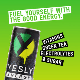 Yesly Energy pack of 12 cans for convenient multi-pack on the go.