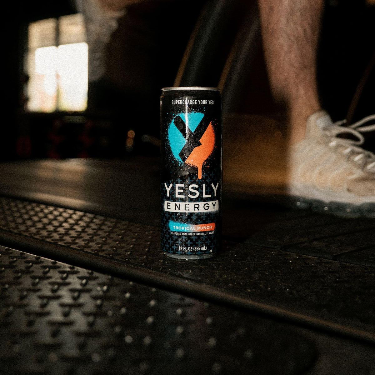 Yesly Energy Tropical Punch on-the-go bottle for travel and workouts