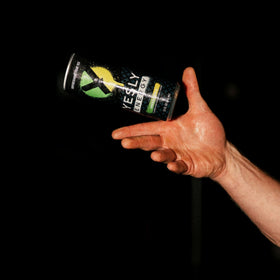 Yesly Energy pack pictured during workout suggesting performance support without sugar crash.