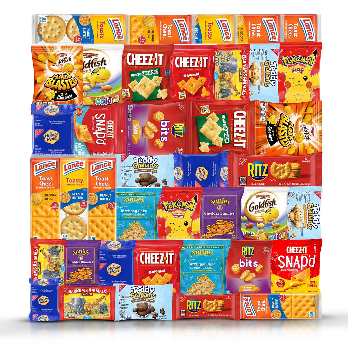 YESY crackers variety pack box-front view ideal for quick on-the-go snacking