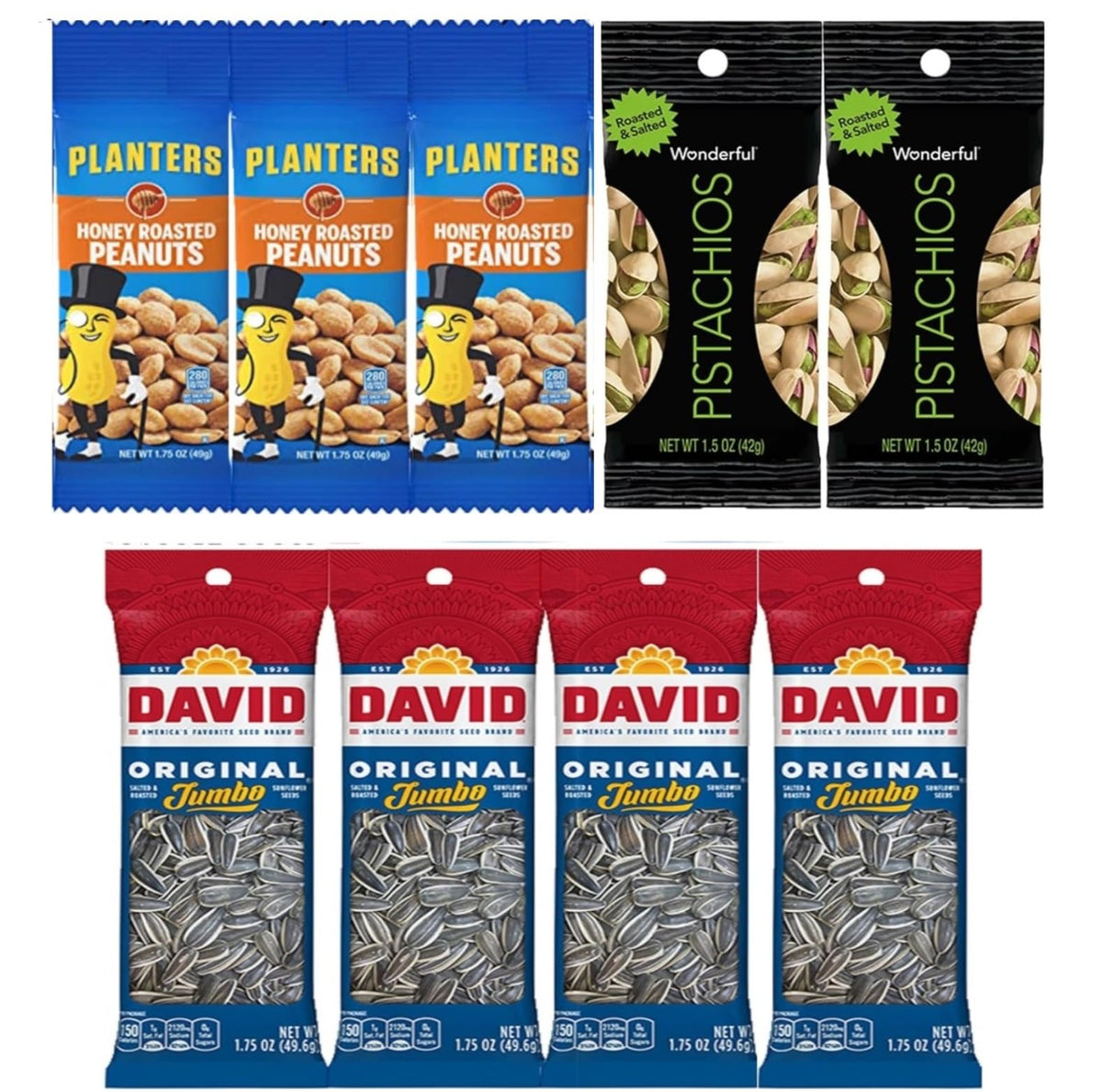 YESY Planters nuts assortment pack for pantry or backpack