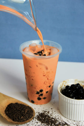 Yim Tea Co boba tea concentrate for bold milk tea and desserts.