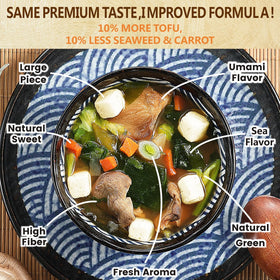 Yimi Miso Soup mushrooms and parsley provide savory depth