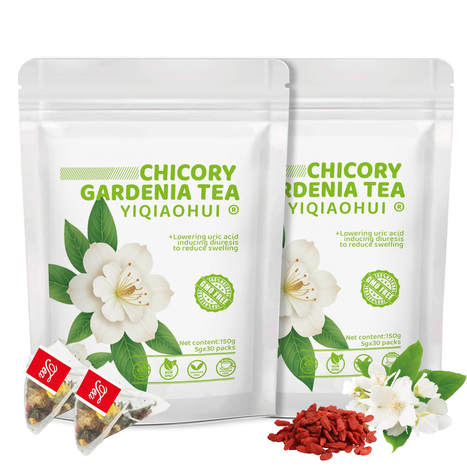YIQIAOHUI Chicory Gardenia Tea see-through sachets reveal pure herbs for a clean, balanced brew.