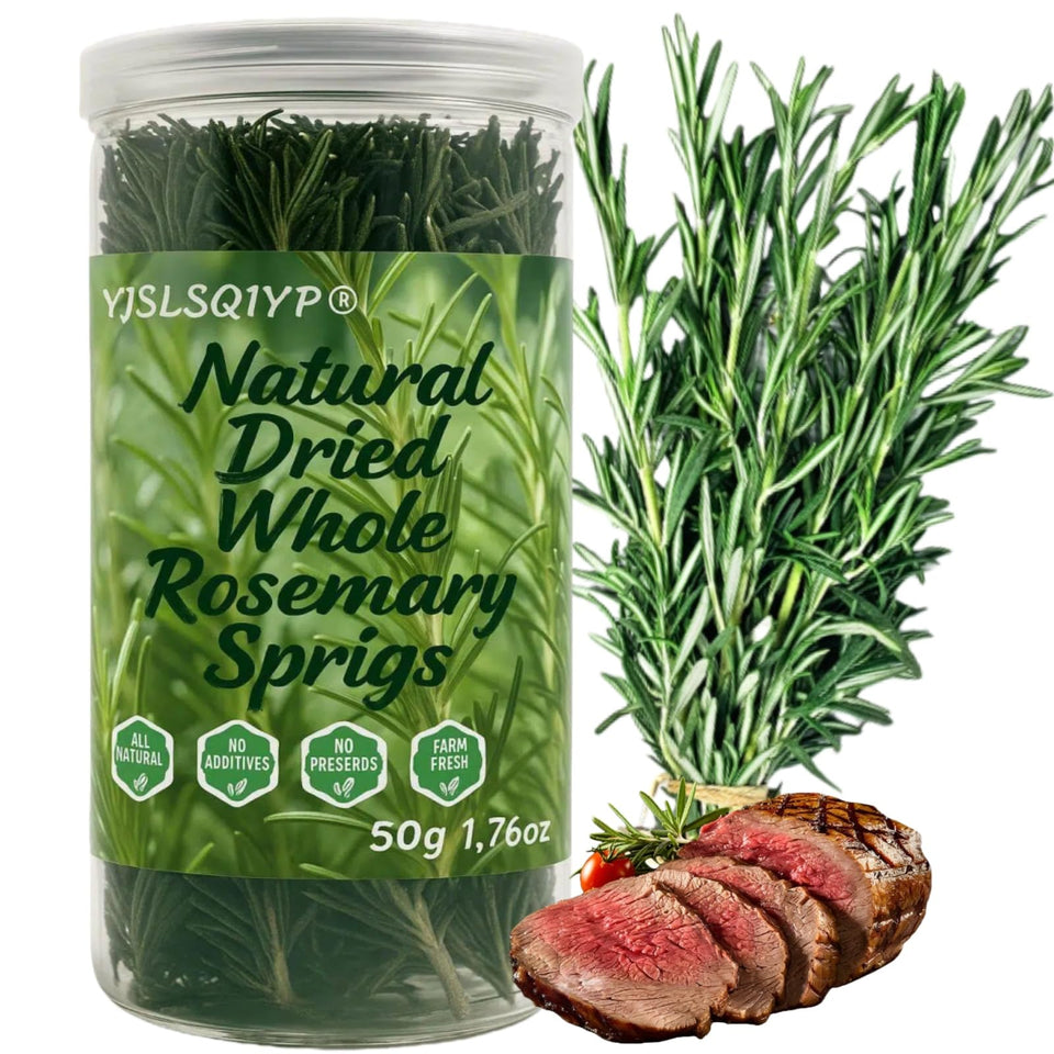 YJSLSQIYP rosemary whole sprigs 7-8 inches for bold pine-like aroma