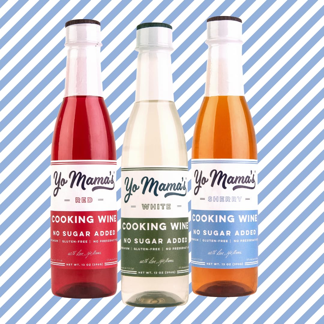 Yo Mama's Foods Sherry bottle perfect for rich marinades and glossy pan sauces.