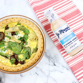 Yo Mama’s Foods Keto Ranch & Caesar ingredients-closeup emphasizes natural ingredients.