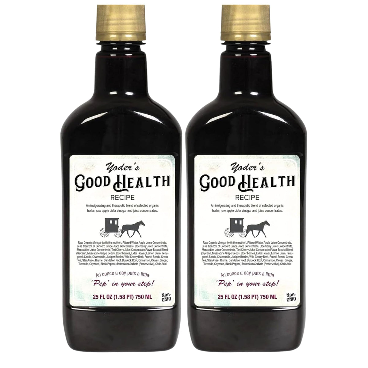 Yoder Naturals Good Health bottle in amber glass, convenient daily wellness ritual