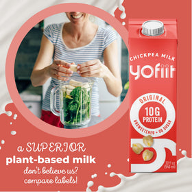 YoFiit Original unsweetened milk as coffee creamer, dairy-free texture and flavor.