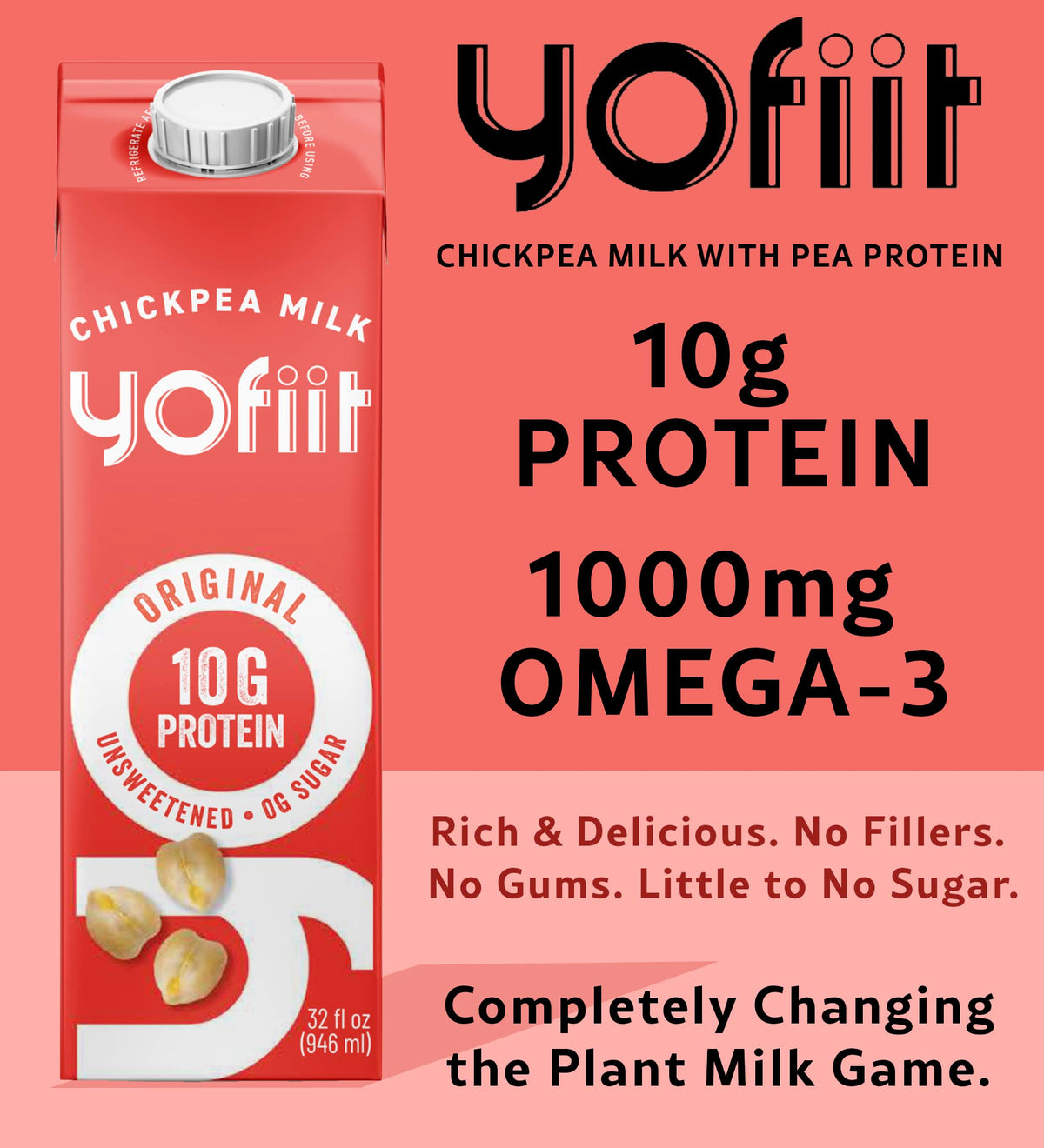 YoFiit Original unsweetened milk in a glass serving for ready-to-drink protein boost.