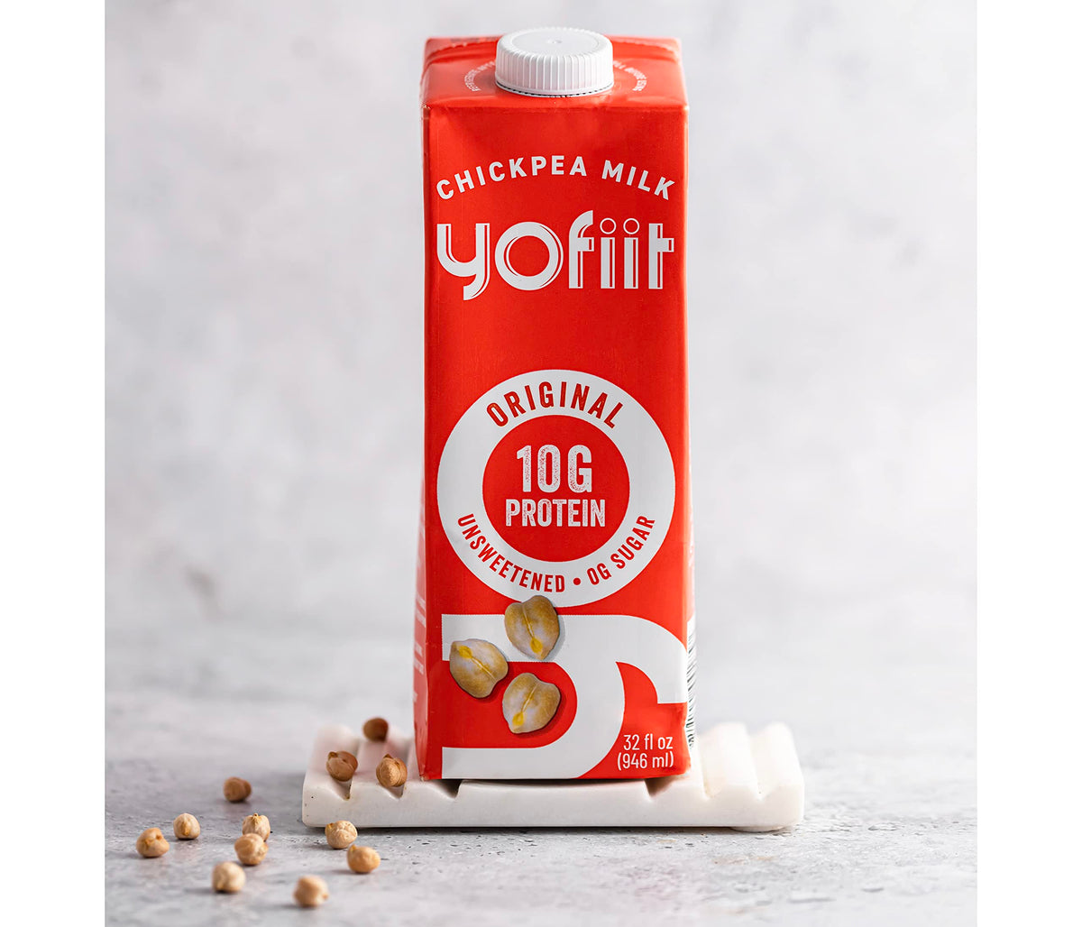 YoFiit Original unsweetened milk in a kitchen setting ready for everyday use.