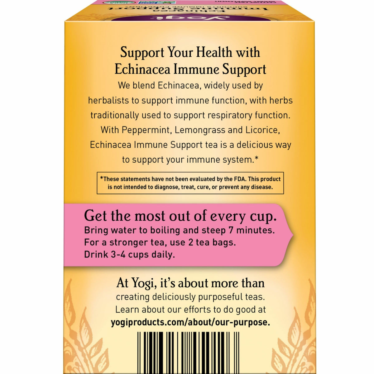 Yogi Bedtime tea bags in-pack arrangement suggests convenient evening tea.