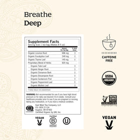 Yogi Breathe Deep tea ingredients licorice root highlighted in the blend