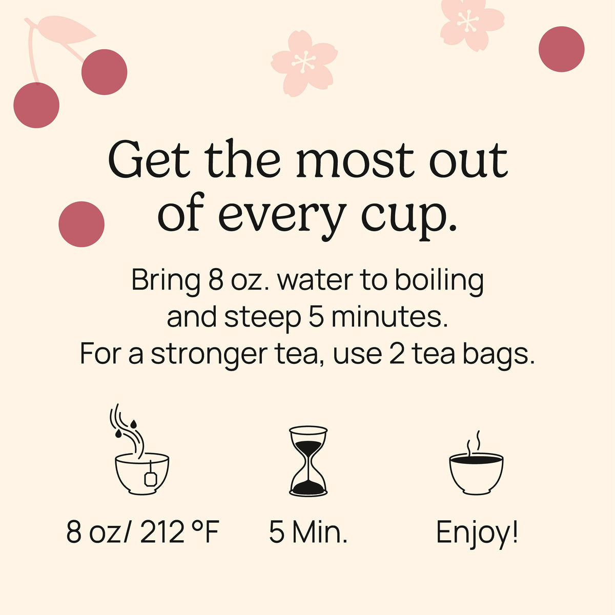 Yogi Cherry Berry tea serving hot for a cozy, comforting ritual