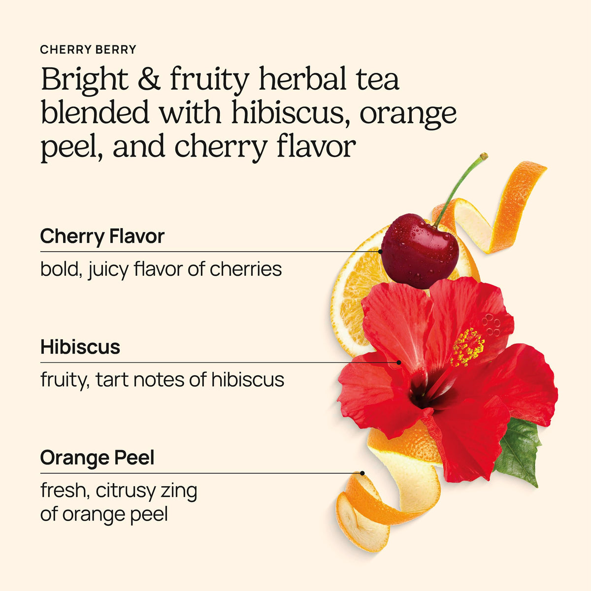 Yogi Cherry Berry tea serving on ice for a refreshing fruity drink