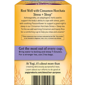 Yogi Cinnamon Horchata ingredients close-up highlighting organic vegan quality