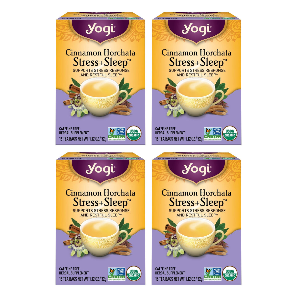 Yogi Cinnamon Horchata Tea cup steaming for a calming evening ritual