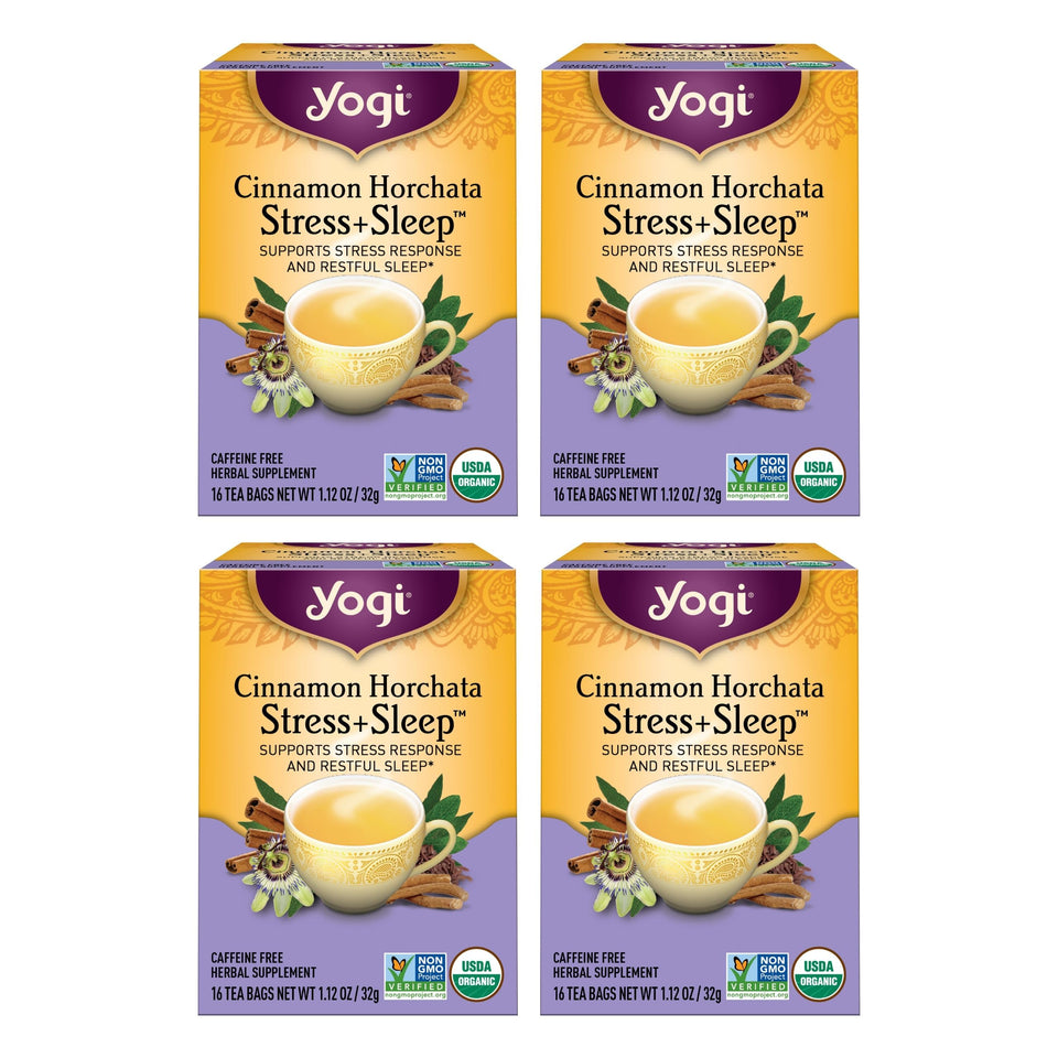 Yogi Cinnamon Horchata Tea cup steaming for a calming evening ritual