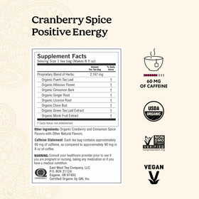 Yogi Cranberry Spice Tea Bags blend tart fruit with seasonal spice.