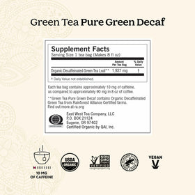 Close-up of organic green tea leaves for a premium blend