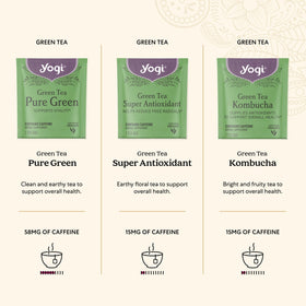 Yogi green tea pure green bags with fresh aroma and clean taste