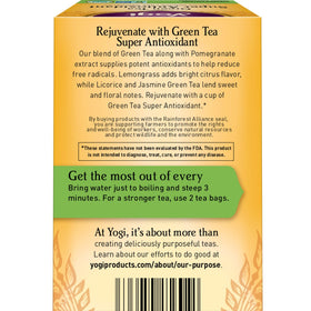 Yogi Green Tea Super Antioxidant cup with fragrant infusion and mellow notes