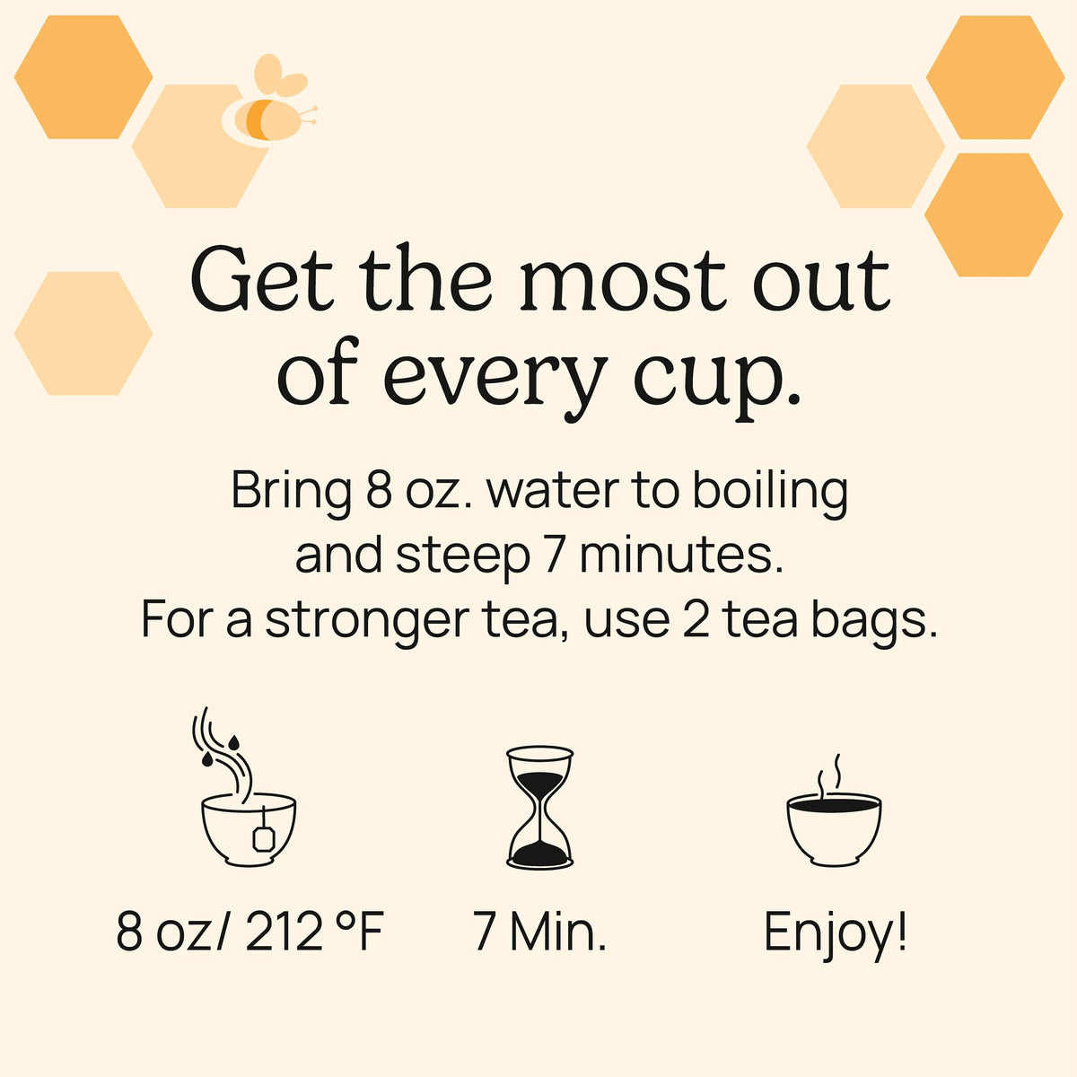 Creamy vanilla swirls in a cup of Yogi Honey Chamomile Tea