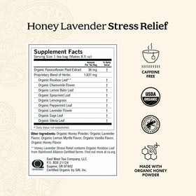 Yogi honey lavender stress relief tea bags steeping for peaceful moments