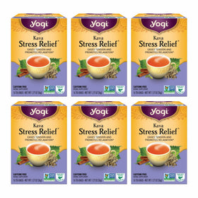 Yogi Kava Stress Relief tea bag ready for a calming moment