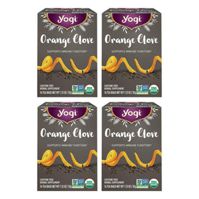 Yogi Orange Clove tea bags pack, ready to brew for cozy evenings.
