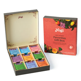 Yogi Organic Tea Sampler Box Front – gift-ready presentation for tea lovers.