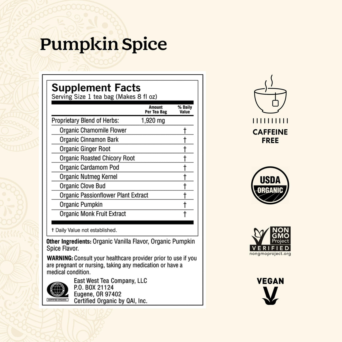 Close-up of Yogi Pumpkin Spice spices showing warm aromas for cozy mornings
