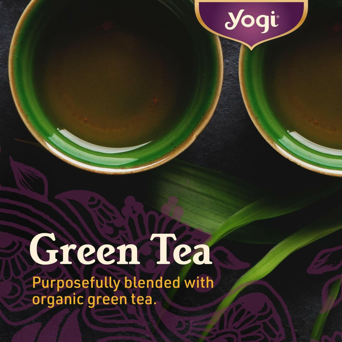 Yogi Pure Green Tea six-pack display ideal for weekly refreshment.