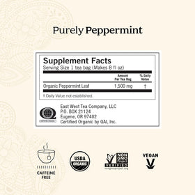 Steeping cup of Yogi Purely Peppermint yields a calm, caffeine-free moment