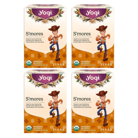 Yogi S'mores Tea four-pack box on display, ideal for gifting and cozy moments.