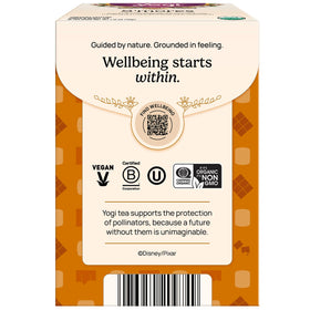 Close-up reveals hojicha notes in Yogi S'mores Tea.