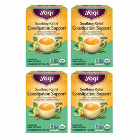 Yogi Soothing Relief constipation tea pack for easy nightly ritual