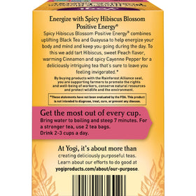 Yogi Spicy Hibiscus Blossom brew steep cup with vibrant aroma and flavor