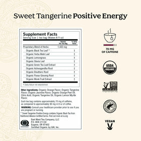 Yogi Sweet Tangerine Tea steeping cup, releasing bright citrus aroma for a mood-energetic moment.