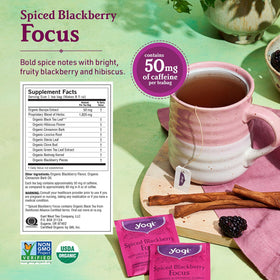 Yogi Organic vegan tea bags showcase quality, non-GMO ingredients for mindful sipping.
