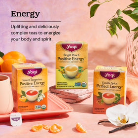 Tea steeping setup with Yogi tea to create a cozy ritual.