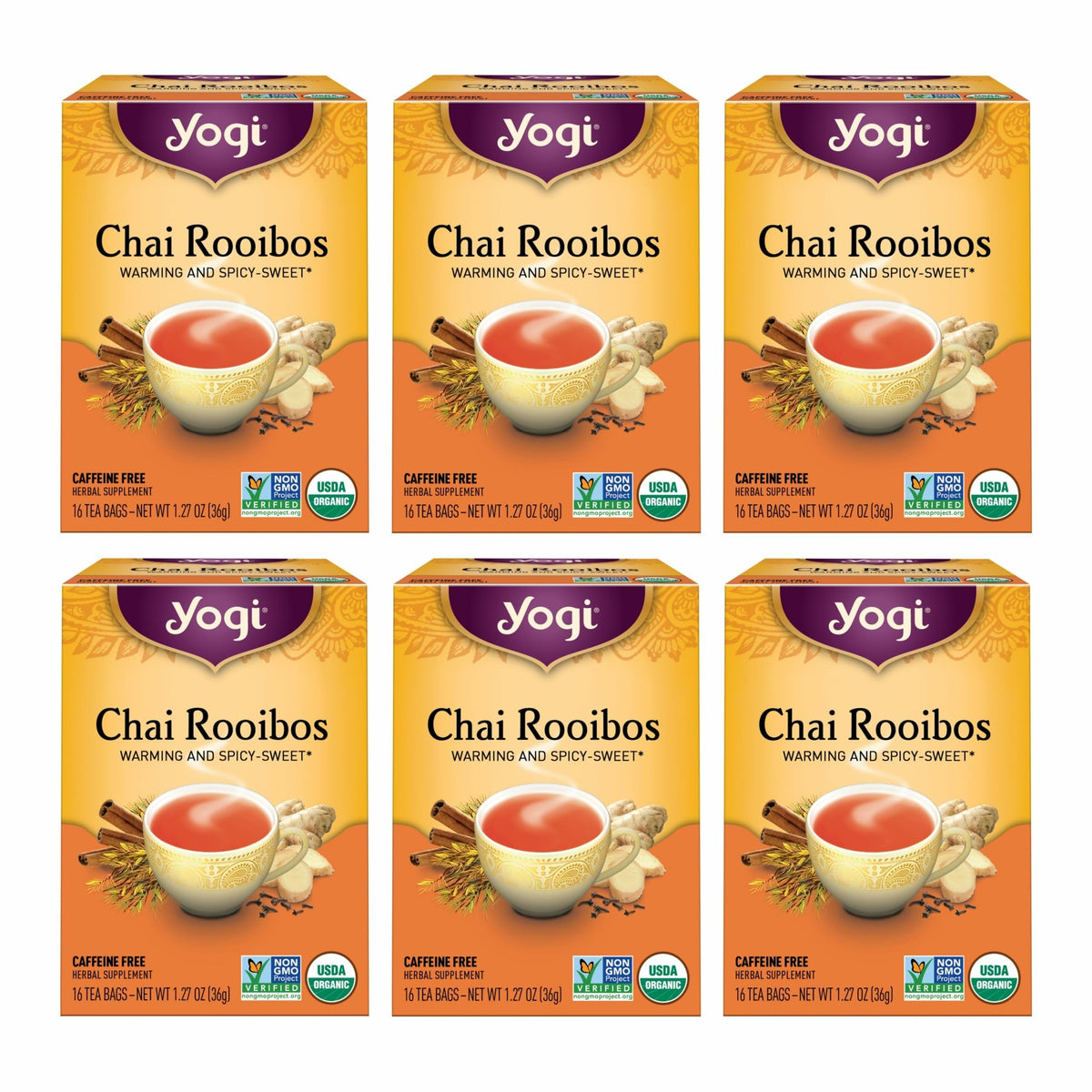Yogi Tea Chai Rooibos tea bags for convenient daily ritual