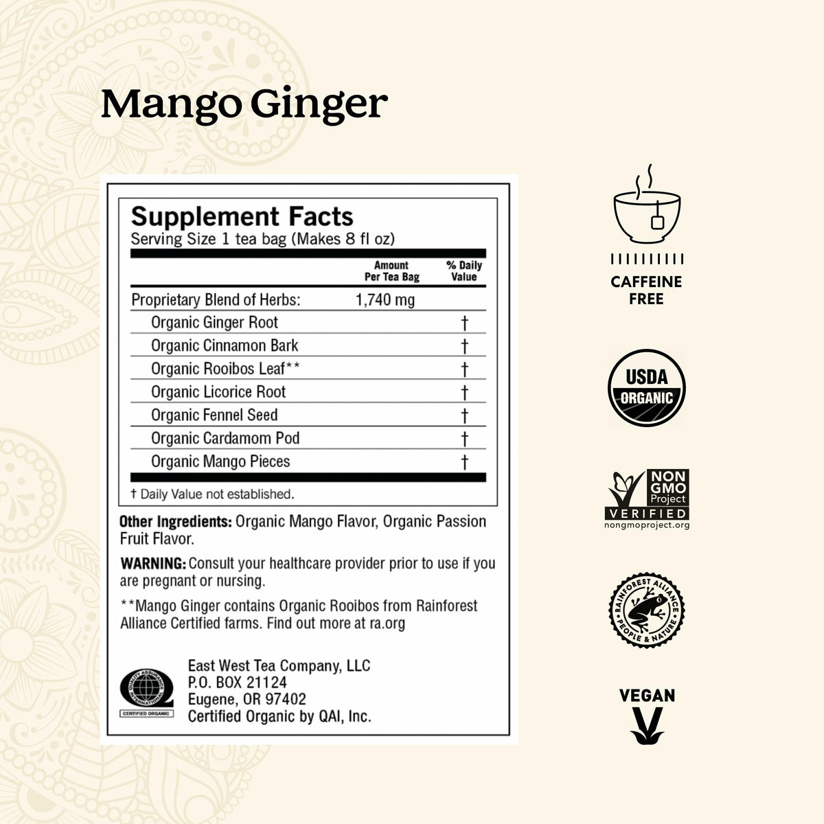 Yogi Tea Iced Mango Ginger bags highlight tropical flavor and quick cold brew.