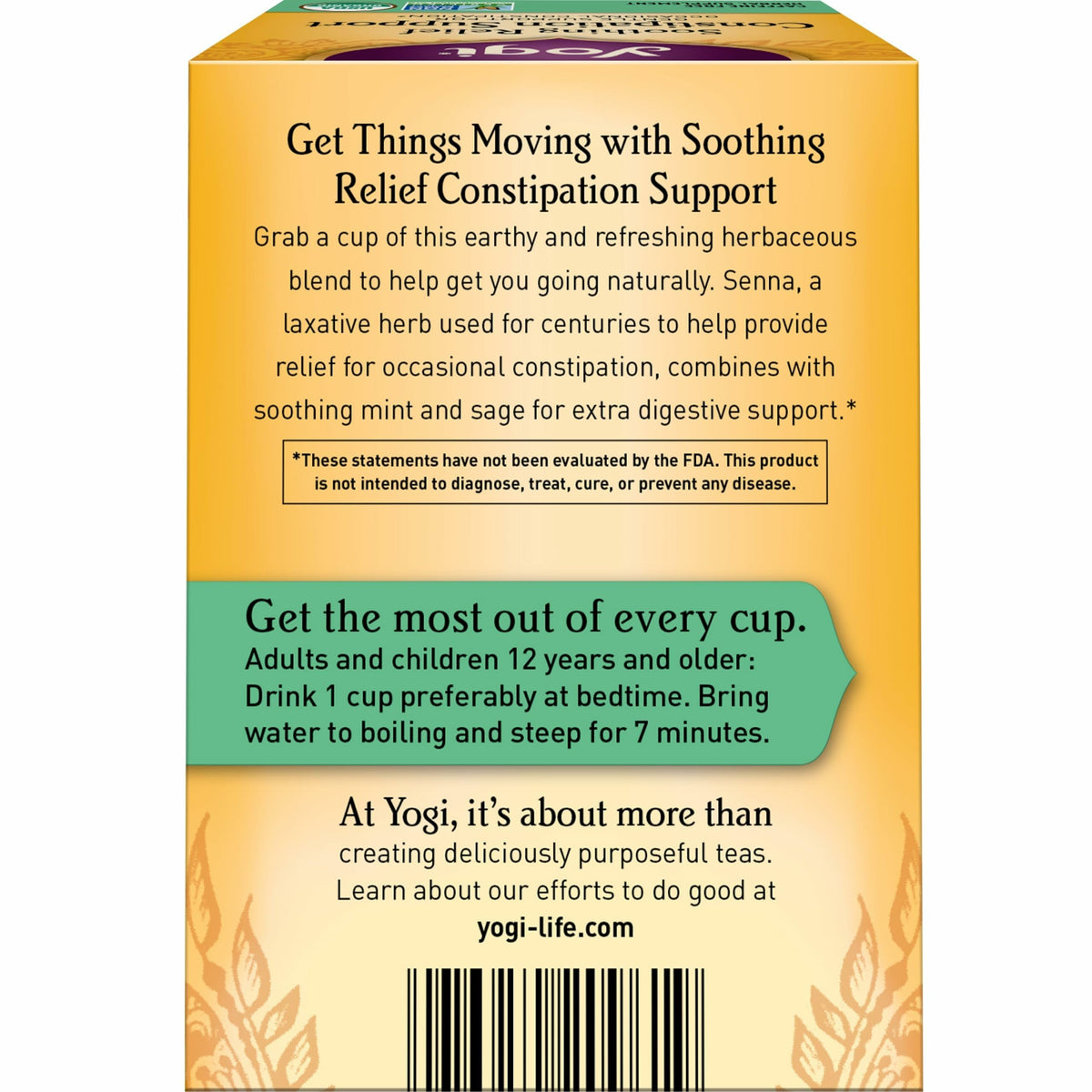 Yogi tea mint and sage steeping image suggests refreshing digestive comfort