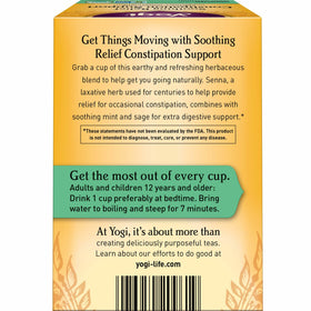 Yogi tea mint and sage steeping image suggests refreshing digestive comfort