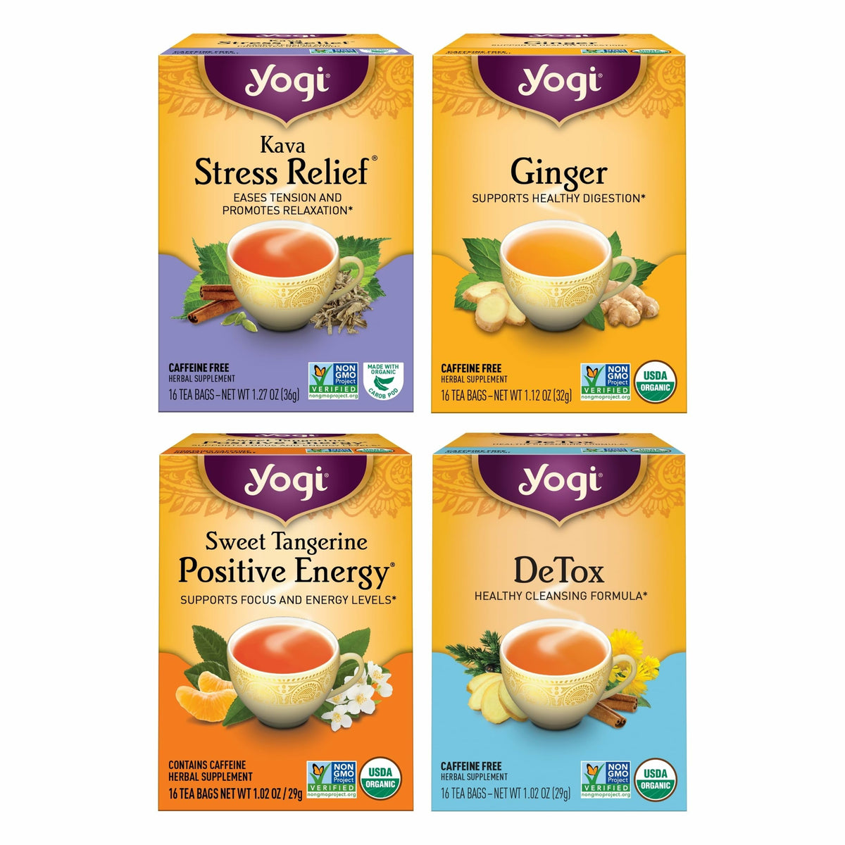 Yogi Tea Well-Being Variety Pack front view for daily rituals.