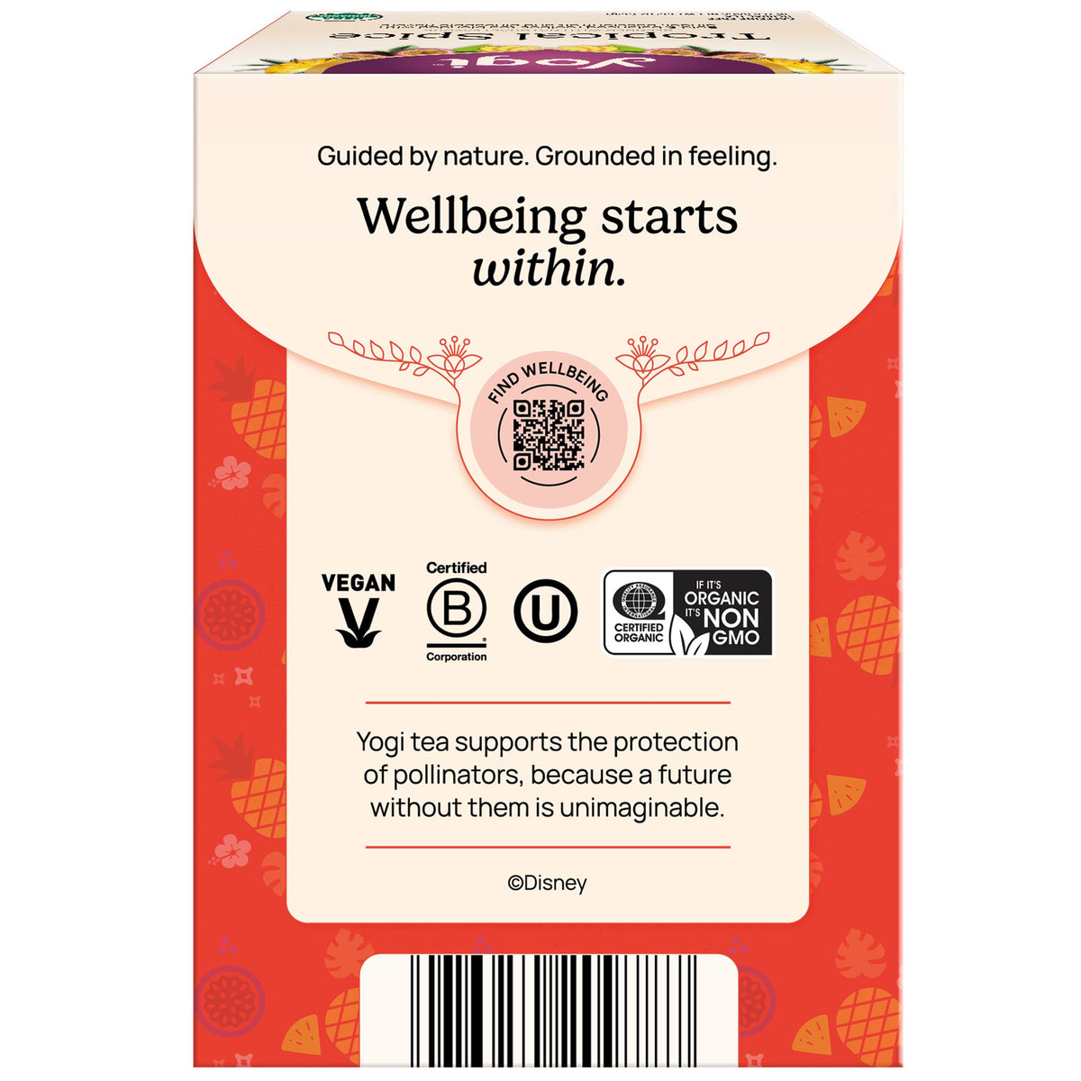 Yogi Tropical Spice Tea 4-pack box front, convenient for sharing.