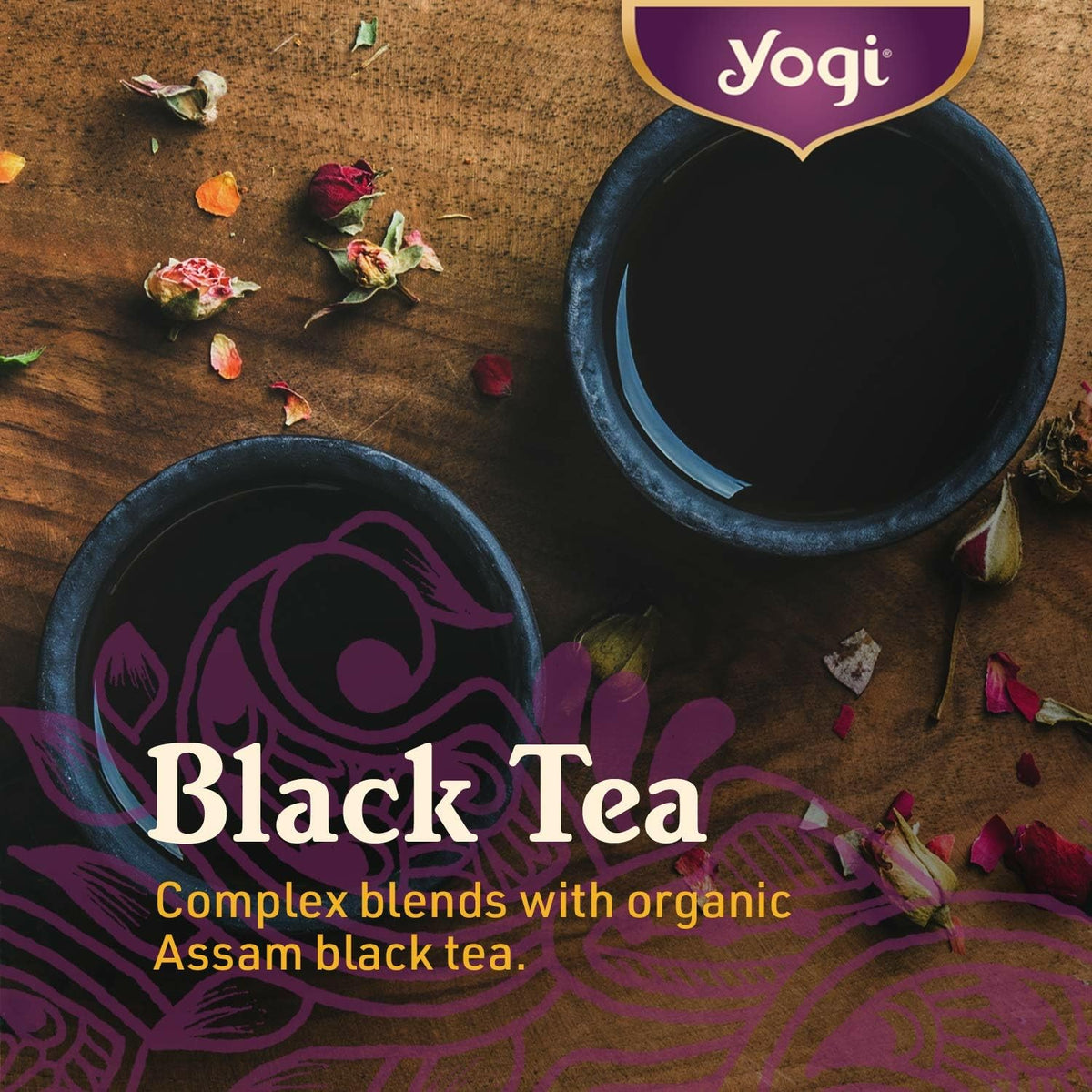 USDA Organic and NON-GMO labels on Yogi product packaging