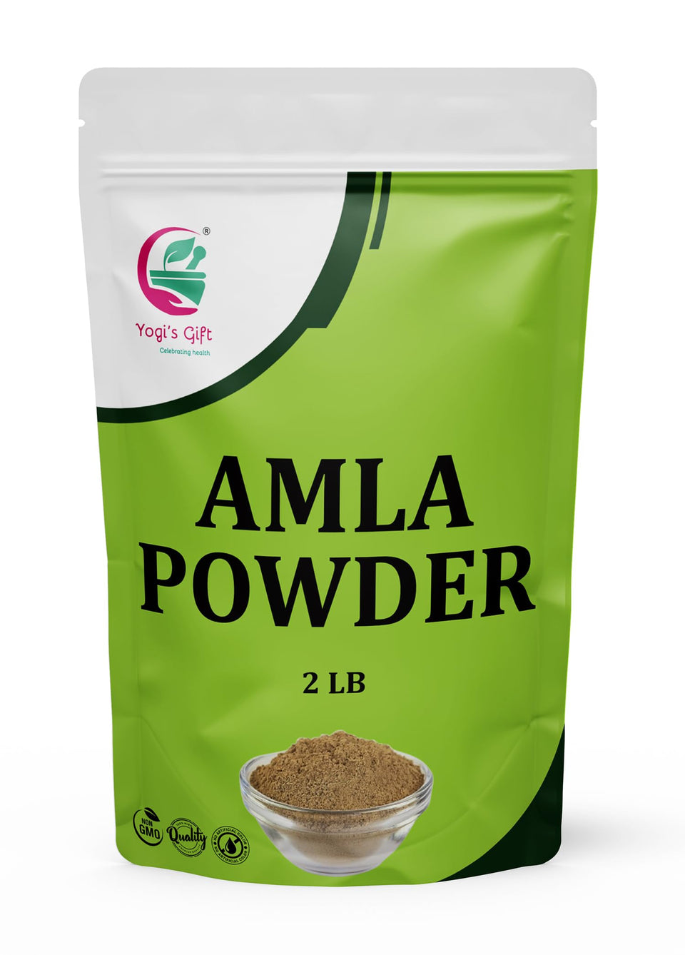 YOGI’S GIFT Amla powder 2-lb bulk pack bottle for smoothies and daily wellness.